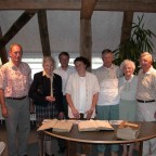 v.links: Hans Kern, Rose Schmid, Herr Breitmaier, Monica Schmid, Lawrence, Betty und Charles Walker